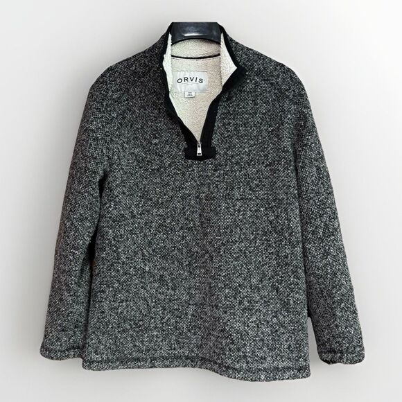 Orvis Other - Orvis Knit Sherpa Sweater Men’s Size Medium 1/4 Zip Golf Casual Comfort Outdoor